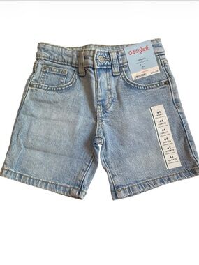 Cat & Jack Light Blue Denim Shorts Adjustable Waist NWT